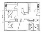 Zentrale Büro- oder Praxisflächen sofort verfügbar - Grundrissbeispiel